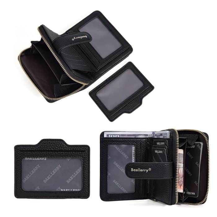 Baellerry N1915 Litschi-Muster Multi-Kartensteckplatz Reißverschluss Damen Kurze Geldbörse – Bild 4