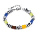 Schmuck aus Edelstahl mit schwarzem Gallensteinharz