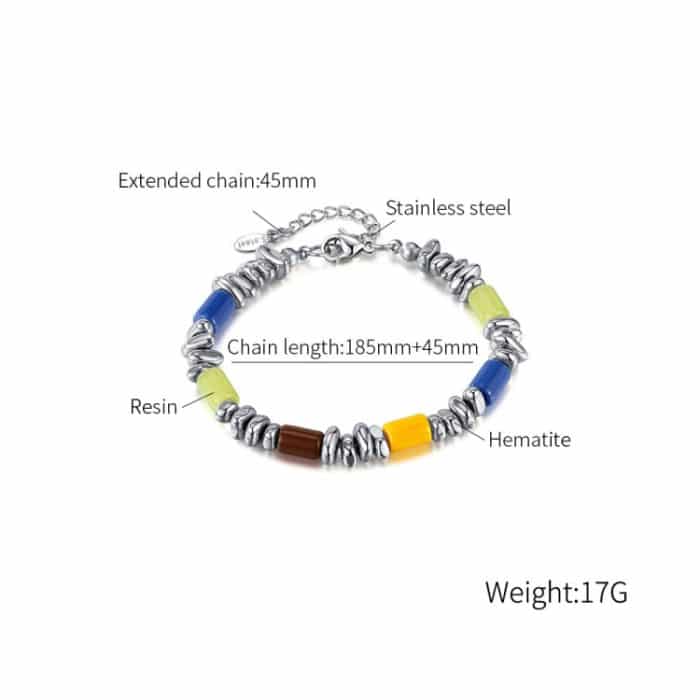 Schmuck aus Edelstahl mit schwarzem Gallensteinharz – Bild 3