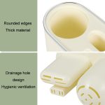 3 in 1 No Punch Wand montiert WC-Bürste Haushalt TPR Borsten Badezimmer Reinigungsbürste mit Basis – Bild 11