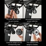 Rundes Fahrrad-Rücklicht mit intelligenter Induktionsbremse, Nachtfahr-Warnlicht, Cushion Model, Seat Post Model, Dual Bracket Model – Bild 8