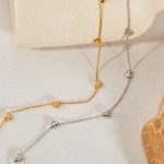 OPK GX2373 Kleine Sonne Zirkonia Edelstahl Pfirsich Herz Halskette – Bild 4