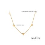 OPK GX2373 Kleine Sonne Zirkonia Edelstahl Pfirsich Herz Halskette – Bild 6