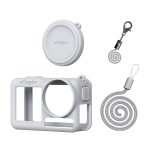 Für DJI Osmo Action 5 Pro aMagisn Silikon-Schutzhülle mit Trageband und Objektivdeckel