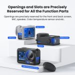 Für DJI Osmo Action 5 Pro aMagisn Silikon-Schutzhülle mit Trageband und Objektivdeckel – Bild 5