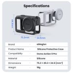 Für DJI Osmo Action 5 Pro aMagisn Silikon-Schutzhülle mit Trageband und Objektivdeckel – Bild 9