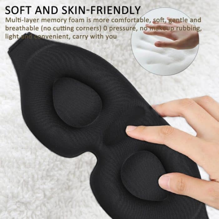 4 in 1 3D Schlafaugenmaske Memory Foam druckfreie Schattierung Schlafaugenbinde – Bild 7