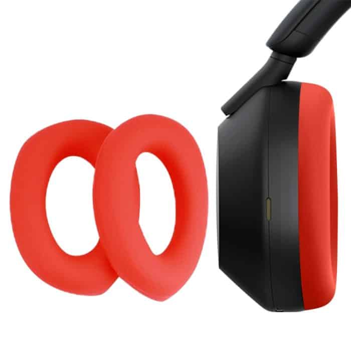 TBD0605413401C-1.jpg 1 paar Für Sony WH-1000XM5 Kopfhörer Leder Schwamm Abdeckung Ohrenschützer, Black, White, Red, Beige, Dark Blue – Bild 1