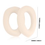 1 paar Für Sony WH-1000XM5 Kopfhörer Leder Schwamm Abdeckung Ohrenschützer, Black, White, Red, Beige, Dark Blue – Bild 3