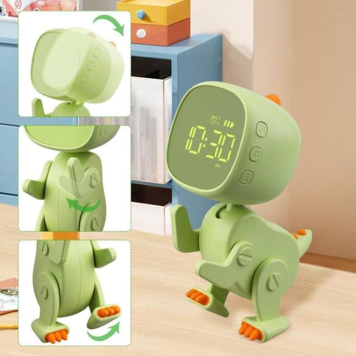 Cartoon Variety Dinosaurier USB Lade LED Bildschirm Timer Nachtlicht Elektronische Wecker – Bild 3