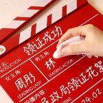 Holz Regiebrett Aufnahme Video Film Stadt Szene Rekordbrett Fotografie Requisiten, Large Red, Small P Black, Small P White, Small U Black, With Chinese Small White, With Chinese Small Black, Large U Black, Large P Black, Large U White... – Bild 7