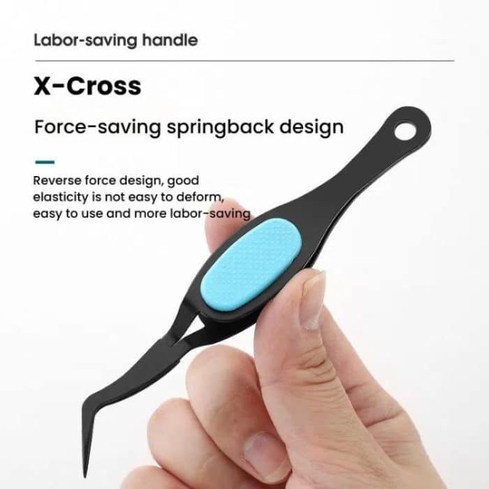 Edelstahl Reverse Pinzette Falsche Wimpern Nagel Positionierung DIY Reverse Clip – Bild 4