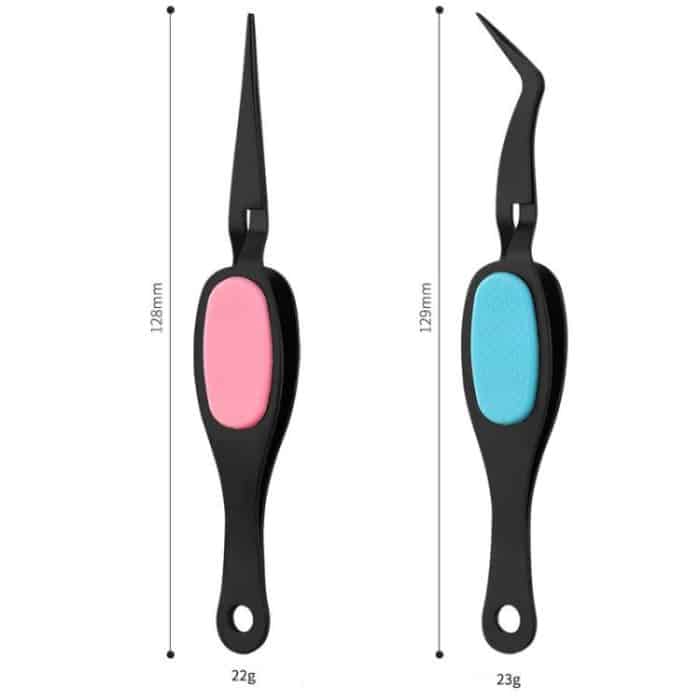 Edelstahl Reverse Pinzette Falsche Wimpern Nagel Positionierung DIY Reverse Clip – Bild 5