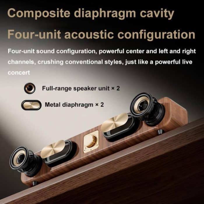 Havit M16 Retro HIFI Stereo Desktop Kabelloser Bluetooth-Lautsprecher – Bild 4