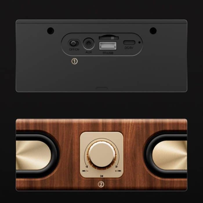 Havit M16 Retro HIFI Stereo Desktop Kabelloser Bluetooth-Lautsprecher – Bild 8