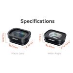 Für DJI Pocket 3 aMagisn Magnetfilter-Zubehör, 10X Macro Lens, 0.72X Wide Lens – Bild 11