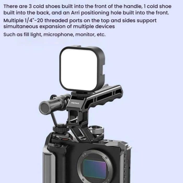 HEPAIL DSLR Camera Grip Rabbit Cage Universal Photographic Equipment Expansion Accessories Handheld, Arri, Cold Shoe, Slider – Bild 4