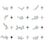 S925 Sterling Silver Inlaid Zircon Twelve Constellation Earrings – Bild 2