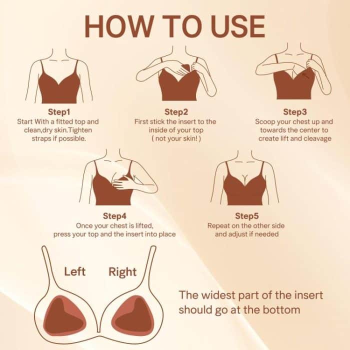 Double-Sided Silicone Thickened Inserts Gather Triangle Breast Pads, S/A, M/B, L/C, XL/D – Bild 8