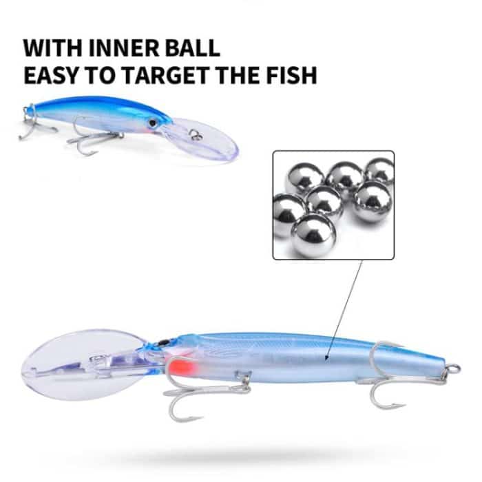 PROBEROS DW627 Long-Distance Casting Large Minnow Lure Fishing Bionic Bait, A – Bild 6