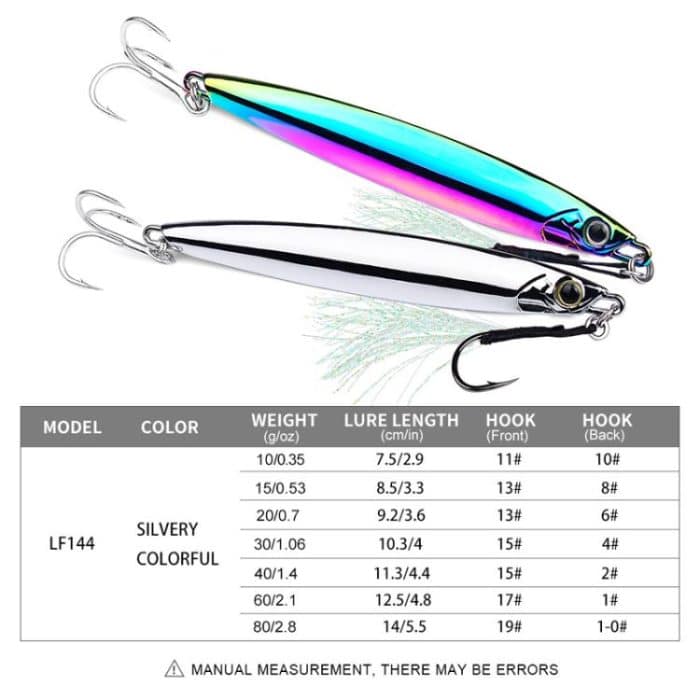 PROBEROS LF144 Zinc Alloy Lure Long-Distance Casting Fast-Draw Spanish Mackerel Mirror Bait – Bild 6