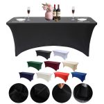 Rectangular Elastic Table Cover Hotel Restaurant Wedding Banquet Party Long Table Decoration Tablecloth, 122x75x75cm, 153x75x75cm, 183x75x75cm, 244x75x75cm – Bild 2