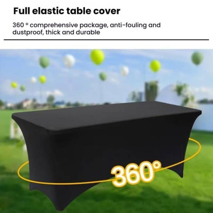 Rectangular Elastic Table Cover Hotel Restaurant Wedding Banquet Party Long Table Decoration Tablecloth, 122x75x75cm, 153x75x75cm, 183x75x75cm, 244x75x75cm – Bild 4