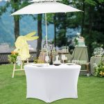 Simple Modern Stretch Round Table Cover Hotel Wedding Banquet Four Corners Large Round Table Cover, 122x75cm, 153x75cm, 183x75cm – Bild 2