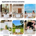 Simple Modern Stretch Round Table Cover Hotel Wedding Banquet Four Corners Large Round Table Cover – Bild 11