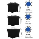 Simple Modern Stretch Round Table Cover Hotel Wedding Banquet Four Corners Large Round Table Cover, 122x75cm, 153x75cm, 183x75cm – Bild 3