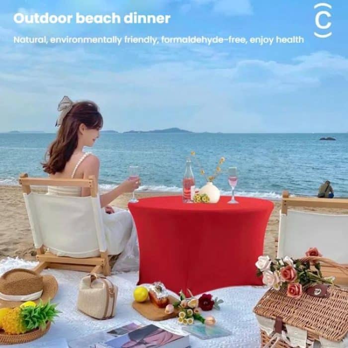 TBD06059886_B5-1.jpg Simple Modern Stretch Round Table Cover Hotel Wedding Banquet Four Corners Large Round Table Cover – Bild 6