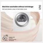 Simple Modern Stretch Round Table Cover Hotel Wedding Banquet Four Corners Large Round Table Cover, 122x75cm, 153x75cm, 183x75cm – Bild 9