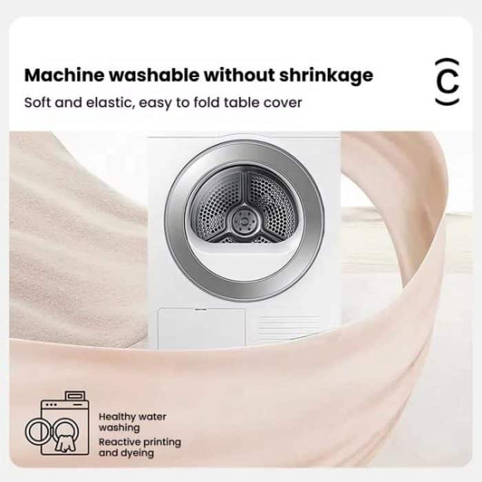 Simple Modern Stretch Round Table Cover Hotel Wedding Banquet Four Corners Large Round Table Cover, 122x75cm, 153x75cm, 183x75cm – Bild 9