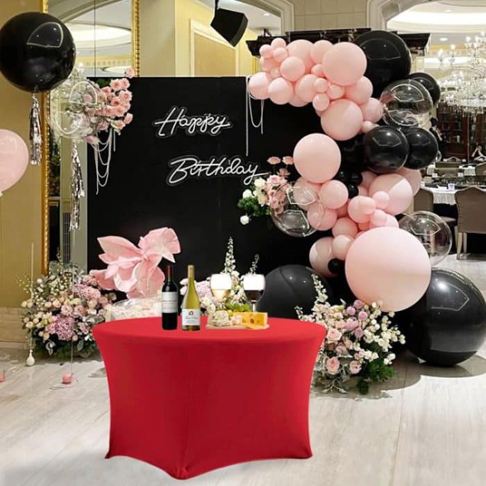 Simple Modern Stretch Round Table Cover Hotel Wedding Banquet Four Corners Large Round Table Cover, 122x75cm, 153x75cm, 183x75cm – Bild 10