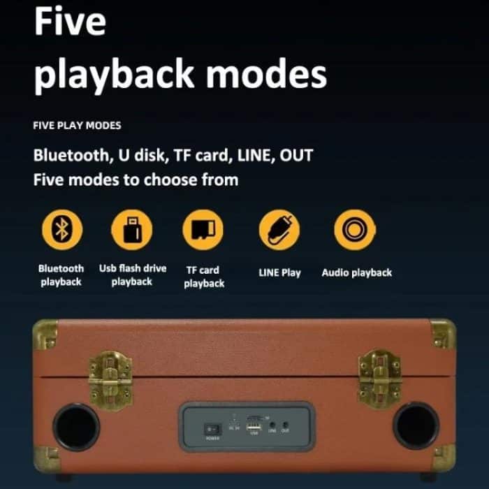 SDRD Wooden Box Karaoke Machine With Wireless Dual Mics All-In-One Speaker System Supports U Disk/TF Card – Bild 4