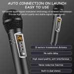 SDRD Wooden Box Karaoke Machine With Wireless Dual Mics All-In-One Speaker System Supports U Disk/TF Card – Bild 7