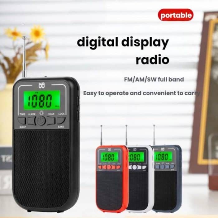 Portable FM/AM/SW Multi-Band High-Sensitivity Clock-Controlled Radio Player, For EU, For US – Bild 2