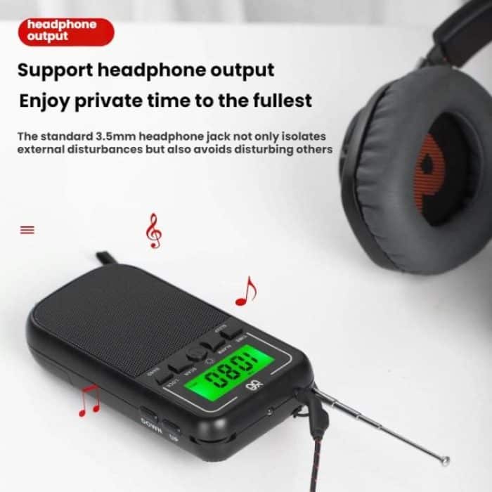 Portable FM/AM/SW Multi-Band High-Sensitivity Clock-Controlled Radio Player, For EU, For US – Bild 10