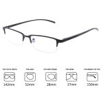 Anti-Blu-ray-Business-Brille für Herren, Metallrahmen, schlichte Glasbrille – Bild 7