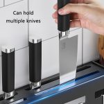 Wandmontiertes Küchenregal mit freiem Stanzen von Essstäbchenhaltern, Brushed 30cm, Brushed 40cm, Brushed 50cm, Brushed 60cm, Black 30cm, Black 40cm, Black 50cm, Black 60cm – Bild 5