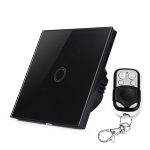 86 mm 1 Gang Wandschalter aus gehärtetem Glas, Smart Home Licht-Touch-Schalter mit RF433-Fernbedienung, AC 110 V–240 V, 86mm 1 Gang/Black, 86mm 1 Gang/Gold, 86mm 1 Gang/White