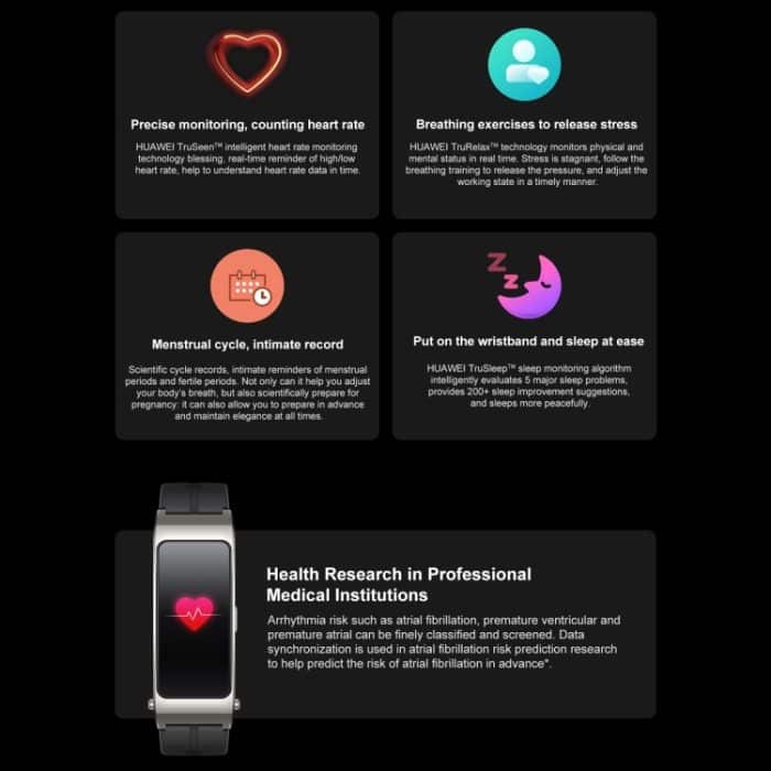 Original Huawei TalkBand B7 Smart-Armband, 1,53-Zoll-Bildschirm, unterstützt Bluetooth-Anruf / Herzfrequenz / Blutsauerstoff / Schlafüberwachung – Bild 10