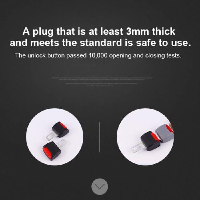 2 Stück RS-01 Universal-Autositzgurt-Verlängerungsschnalle, Black – Bild 4