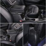 Auto-Multifunktions-Dual-USB-Armlehnen-Box-Booster-Pad, gebogener Typ aus Mikrofaser-Leder, Microfiber Curved Type (Black), Microfiber Curved Type (Black Red), Microfiber Curved Type (Black White) – Bild 3