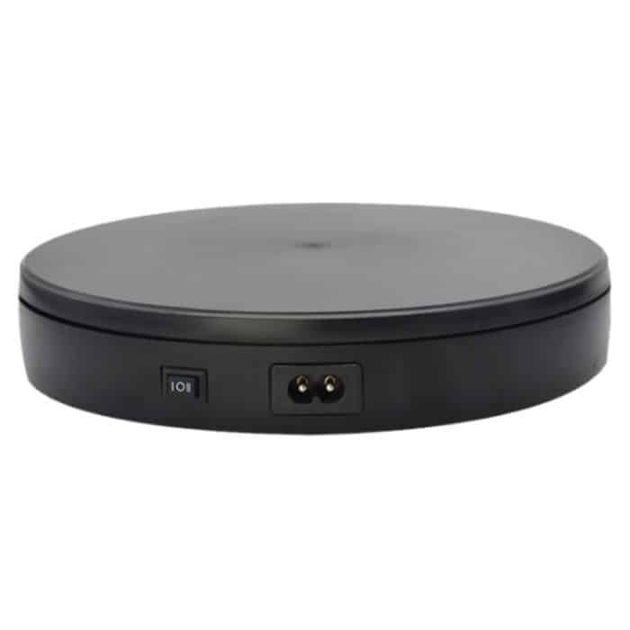 22 cm Elektrische Rotierende Drehscheibe Display-ständer Live-Video-Shooting Requisiten Plattenspieler Schmuck Schuhe Display Plattform, EU Stecker, 22cm – Bild 1