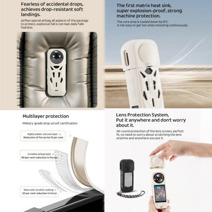 For Insta360 X5 STARTRC Silicone Protective Cover with Lens Cover – Bild 7