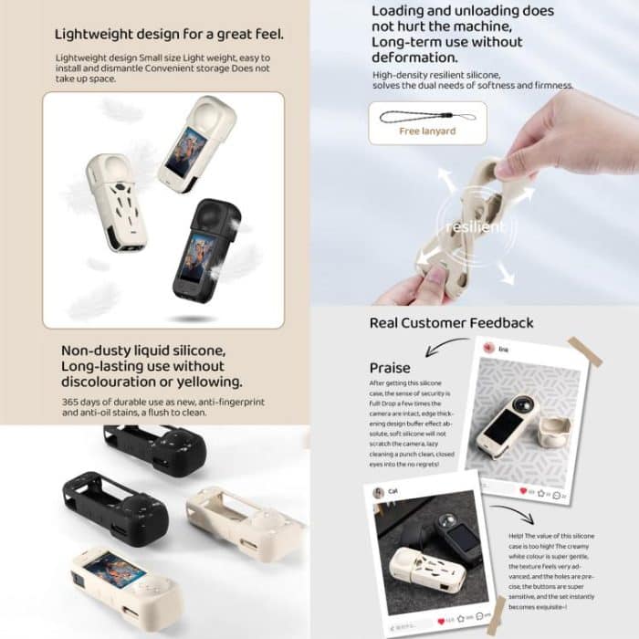 For Insta360 X5 STARTRC Silicone Protective Cover with Lens Cover – Bild 8