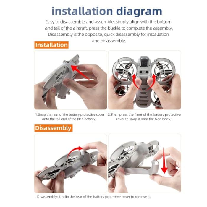 Für DJI Neo STARTR Drone Batterie Abdeckung Fahrwerk Halter, Drone Battery Cover – Bild 8