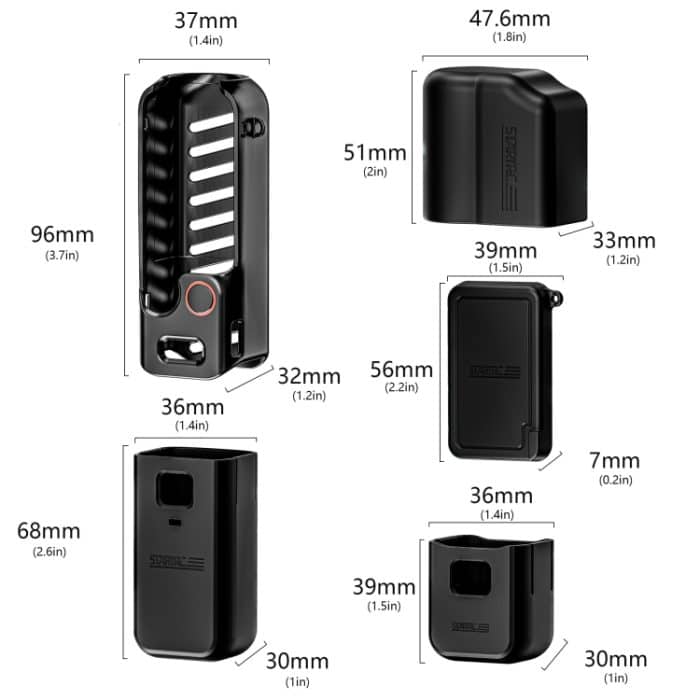 Für DJI OSMO Pocket 3 STARTRC 5 in 1 Gehäuselinse Griff Bildschirm Silikon TPU Hülle, 5 in 1 Case – Bild 9