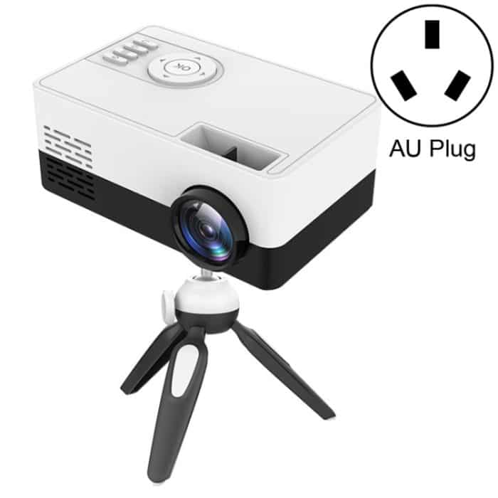 J15 1920 x 1080P HD-Haushalts-Mini-LED-Projektor mit Stativhalterung, unterstützt AV/HDMI x 1/USB x1/TF x 1, UK Plug, AU Plug – Bild 1